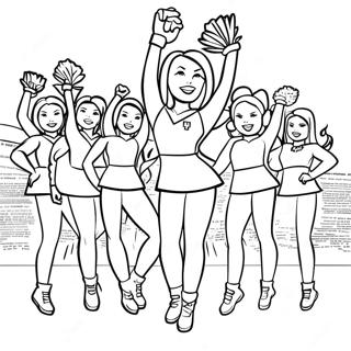 Iowa Hawkeyes Cheerleaders Coloring Page 19622-15800