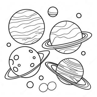 Colorful Planets In The Solar System Coloring Page 1962-1615