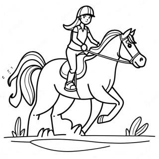 Girl Horse Coloring Pages