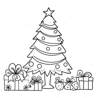 Preppy Christmas Tree Coloring Page 19651-15815