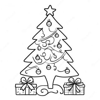 Preppy Christmas Tree Coloring Page 19651-15816