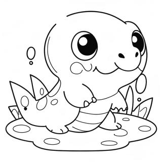 Cute Water Type Pokemon Swimming Coloring Page 19662-15832