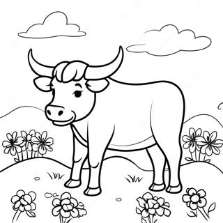 Ferdinand The Bull In A Peaceful Meadow Coloring Page 19672-15852