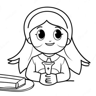 First Holy Communion Celebration Coloring Page 19692-15854