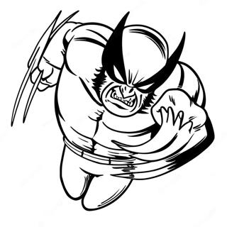 Wolverine Clawing Action Coloring Page 19722-15879