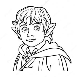 Frodo Baggins Adventurous Coloring Page 1972-1621