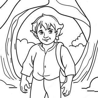 Frodo Baggins Adventurous Coloring Page 1972-1623