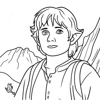 Frodo Baggins Adventurous Coloring Page 1972-1624