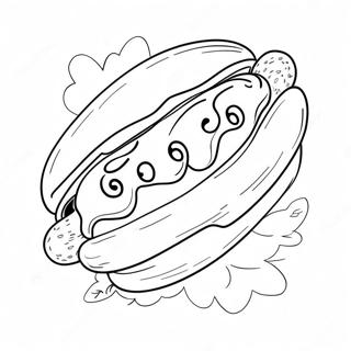 Hot Dog Coloring Pages