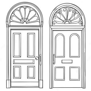 Colorful Doors Coloring Page 19761-15907