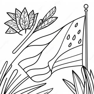 Hispanic Heritage Month Flags Coloring Page 19801-15938