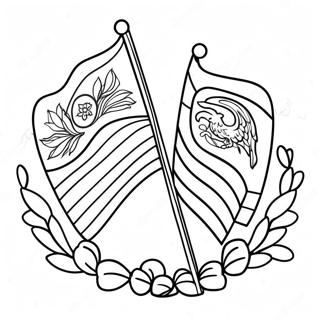 Hispanic Heritage Month Flags Coloring Page 19801-15939