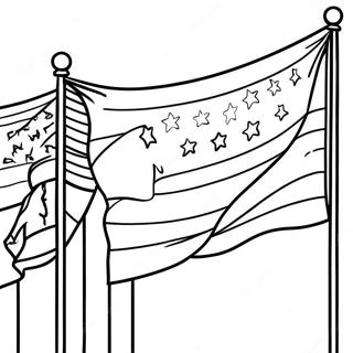 Vibrant Hispanic Heritage Flags Coloring Page 19802-15946