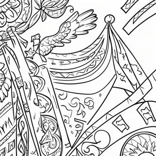 Vibrant Hispanic Heritage Flags Coloring Page 19802-15947