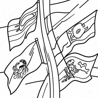 Vibrant Hispanic Heritage Flags Coloring Page 19802-15948