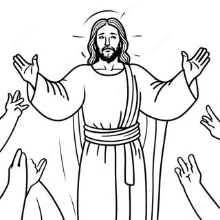 Jesus Heals Coloring Pages