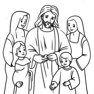 Jesus With Children Coloring Page 19812-15949