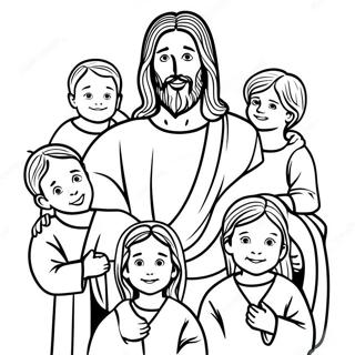 Jesus With Children Coloring Page 19812-15951