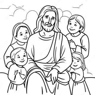 Jesus With Children Coloring Page 19812-15952