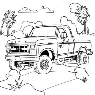 Jacked Up Ford Truck Coloring Page 19821-15953