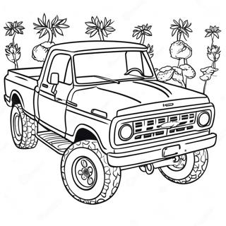 Jacked Up Ford Truck Coloring Page 19821-15954