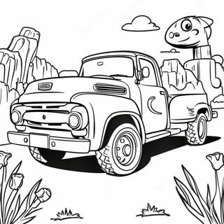 Jacked Up Ford Truck Coloring Page 19821-15955