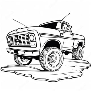 Jacked Up Ford Truck Coloring Page 19821-15956