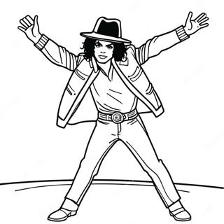 Michael Jackson Moonwalking Coloring Page 1982-1626