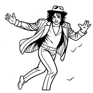 Michael Jackson Moonwalking Coloring Page 1982-1628