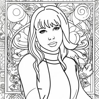 Taylor Swift Red Album Cover Coloring Page 19841-15970