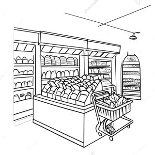 Grocery Store Coloring Page 19851-15978