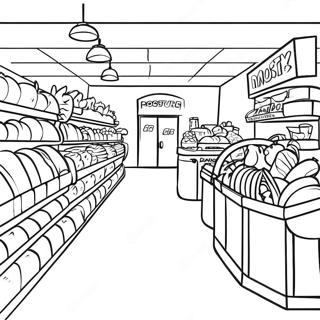 Grocery Store Coloring Page 19851-15980