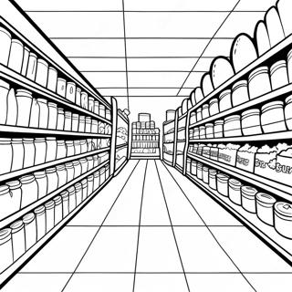 Busy Grocery Aisle Coloring Page 19852-15992