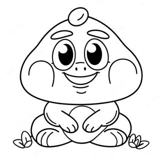 Cute Goomba With A Big Smile Coloring Page 19862-15986