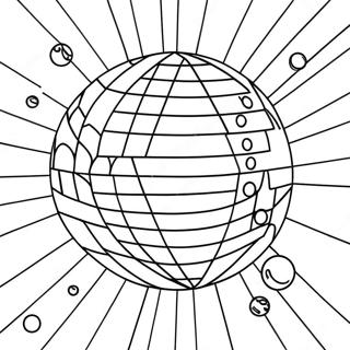 Sparkling Disco Ball Coloring Page 19872-15998