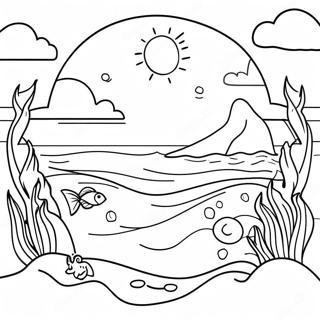 Realistic Ocean Scene Coloring Page 19941-16046