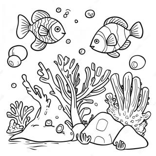 Detailed Coral Reef Coloring Page 19942-16053