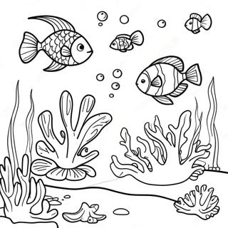 Detailed Coral Reef Coloring Page 19942-16055