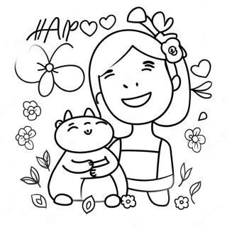 Happy Mothers Day Nana Coloring Page 19961-16068