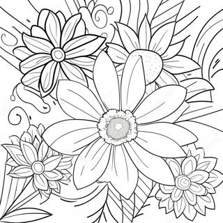 Colorful Flowers For Nana Coloring Page 19962-16069