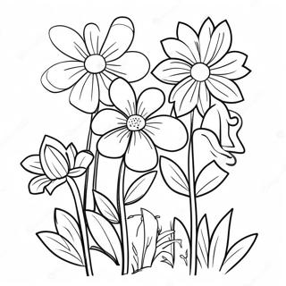 Colorful Flowers For Nana Coloring Page 19962-16071