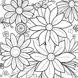 Colorful Flowers For Nana Coloring Page 19962-16072