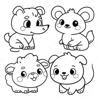 Cute Animals For 1st Graders Coloring Page 19982-16086