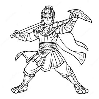 Akaza In Battle Pose Coloring Page 20012-16111