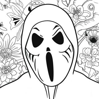 Ghostface Mask Coloring Page 20022-16114