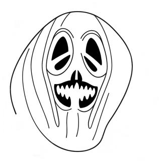 Ghostface Mask Coloring Page 20022-16115