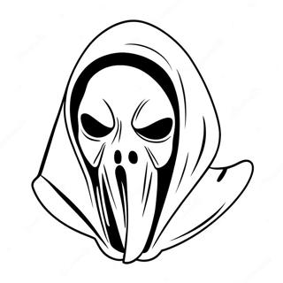 Ghostface Mask Coloring Page 20022-16116