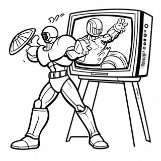 Titan Tv Man In Action Coloring Page 2002-1643