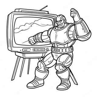 Titan Tv Man In Action Coloring Page 2002-1644