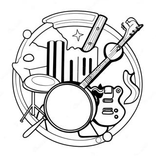 Rock Band Logo Coloring Page 20061-16147